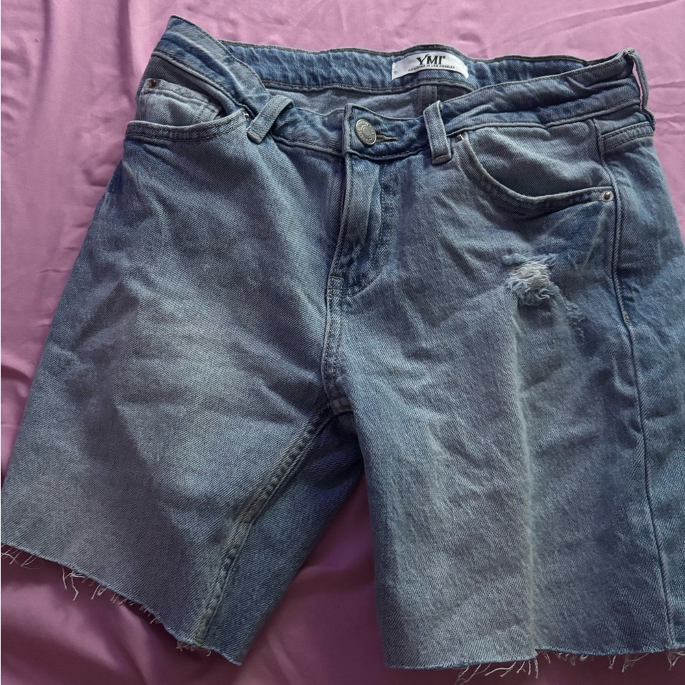 YMI Distressed Blue Jean Shorts